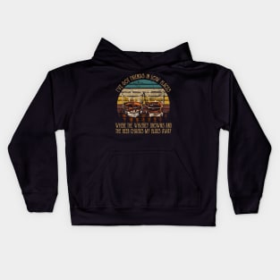 I've Got Friends In Low Places Where The Whiskey Drowns And The Beer Chases My Blues Away Whiskey Glasses Kids Hoodie